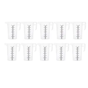 10x 3L Measuring Jug Heavy Duty Clear Plastic Propylene Food Grade BPA 5 Pro-Jug