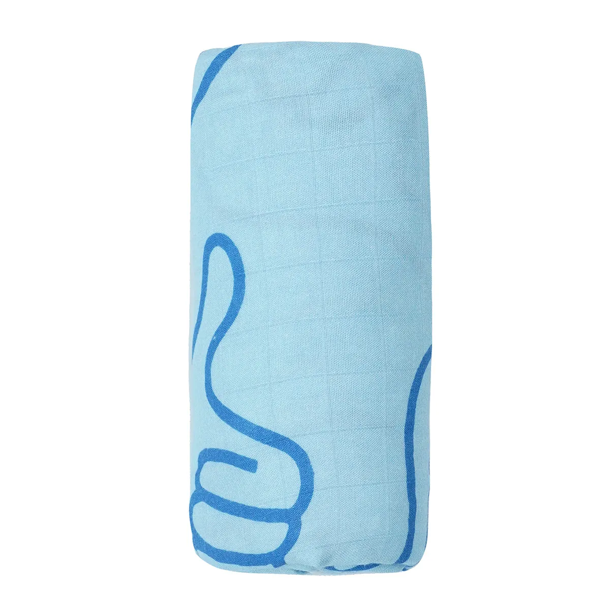 47in Blue Shaka Bruddah Muslin Blanket