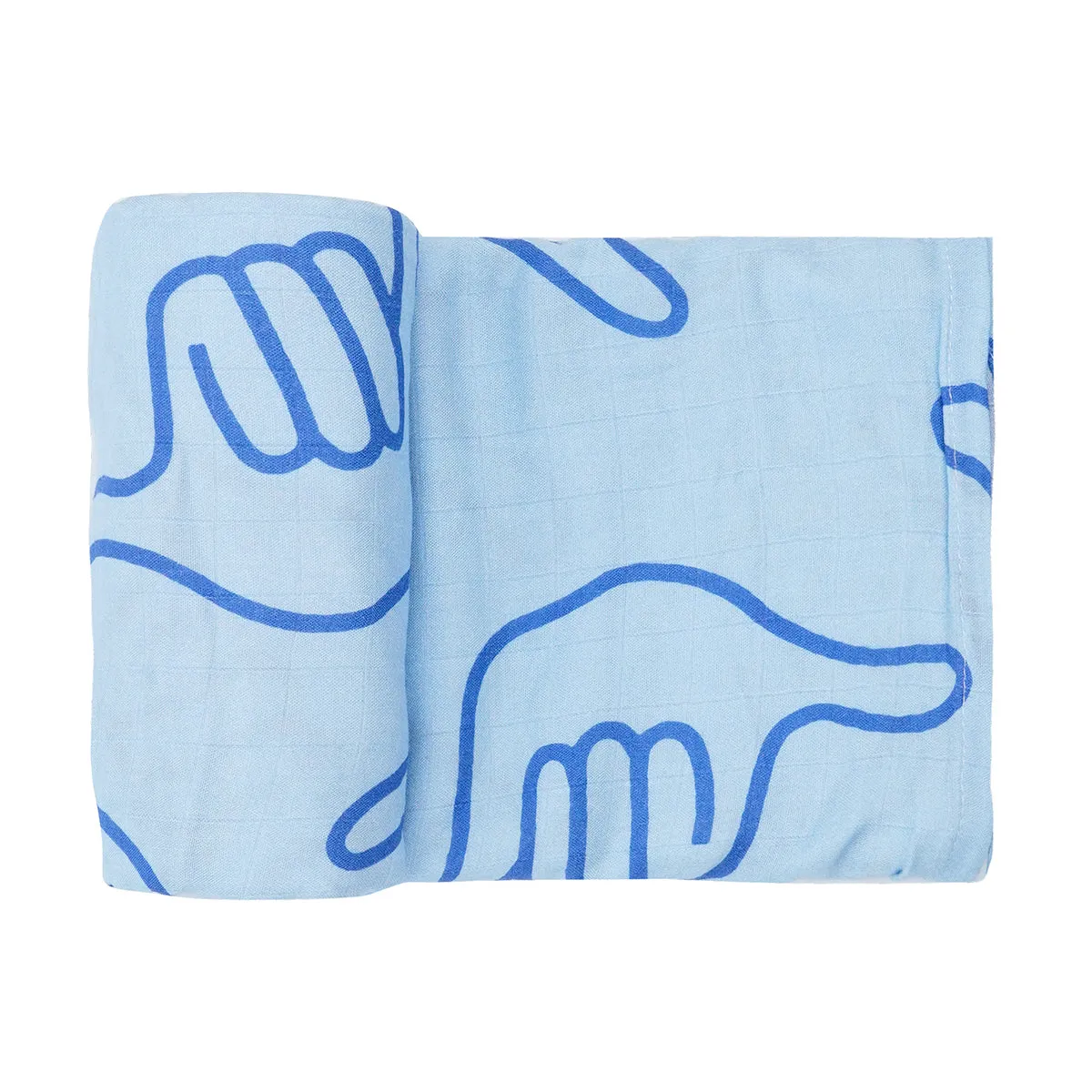 47in Blue Shaka Bruddah Muslin Blanket