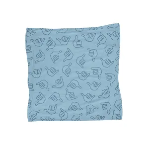 47in Blue Shaka Bruddah Muslin Blanket