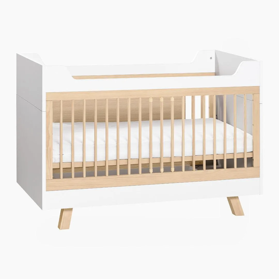 4You Convertible Cot Bed (70X140) - White & Oak