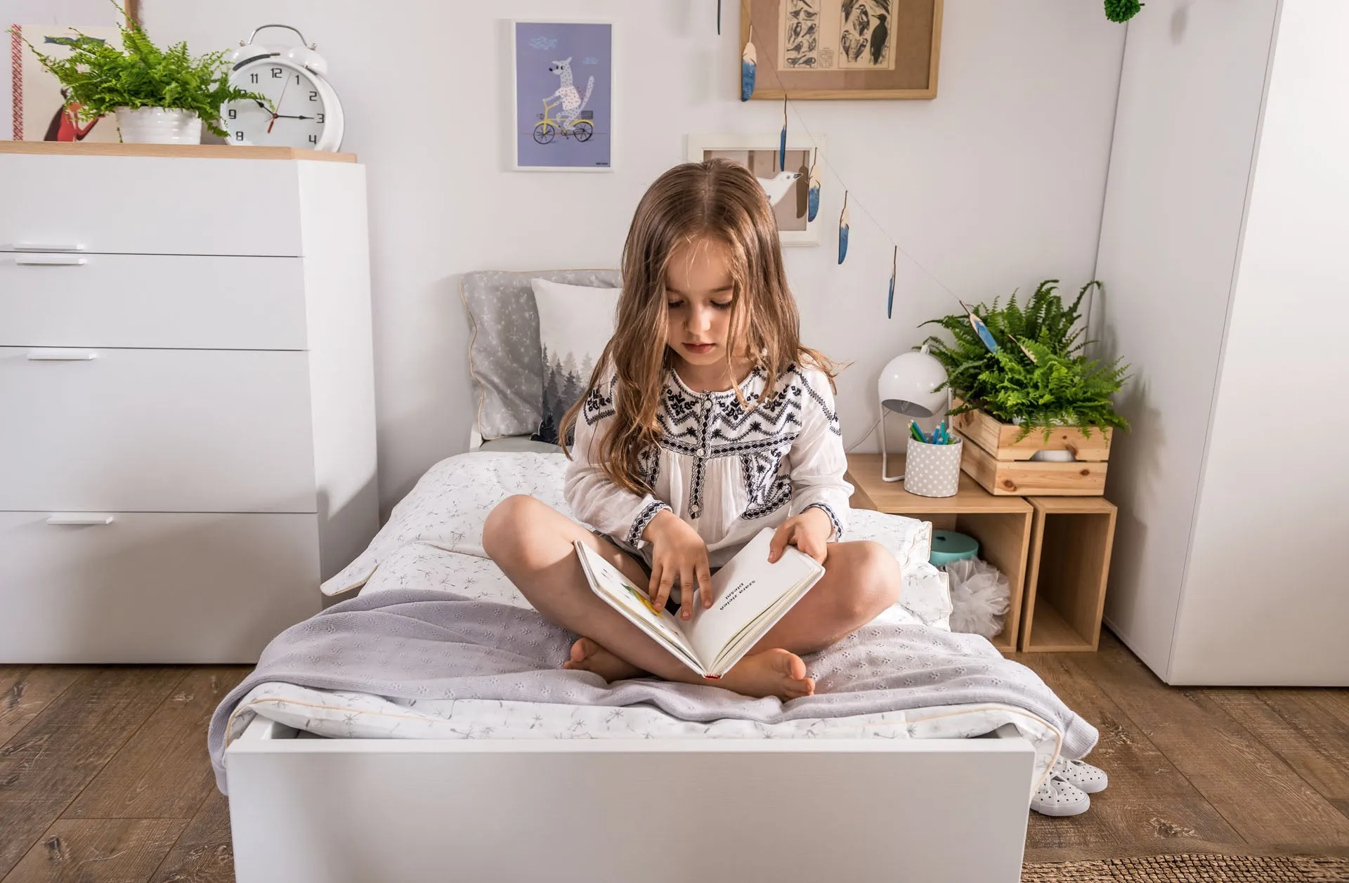 4You Convertible Cot Bed (70X140) - White & Oak