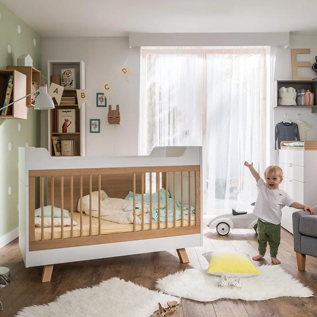 4You Convertible Cot Bed (70X140) - White & Oak