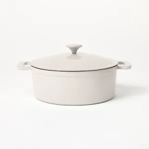 5.5qt Enamel Dutch Oven Light Gray - Figmint