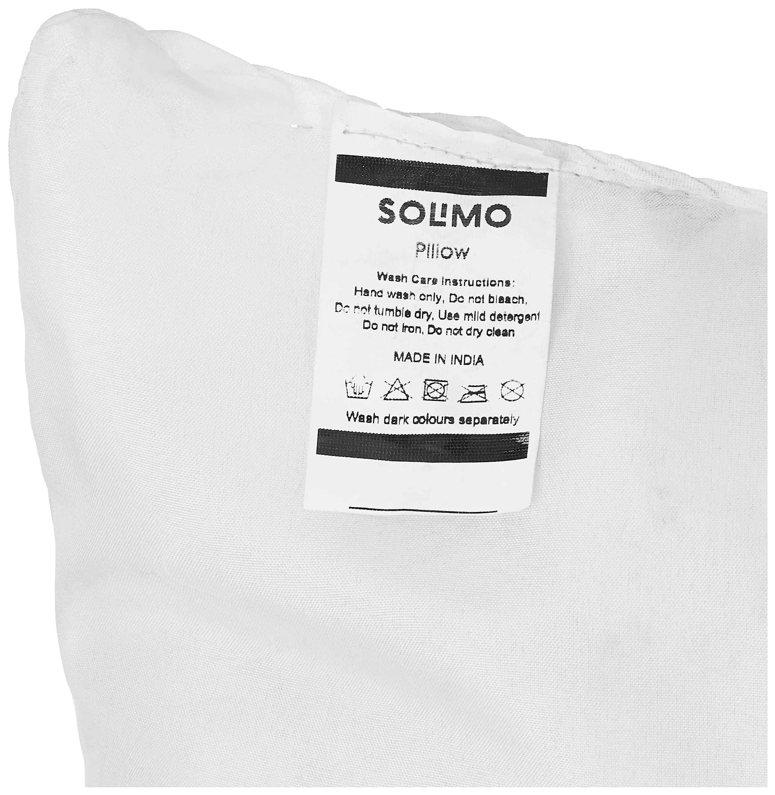 Amazon Brand - Solimo Polyester Microfibre Solid 2-Piece Ultra-Soft Bed Pillow Set, Standard Size, White, 40 X 60 Cm, 120 TC