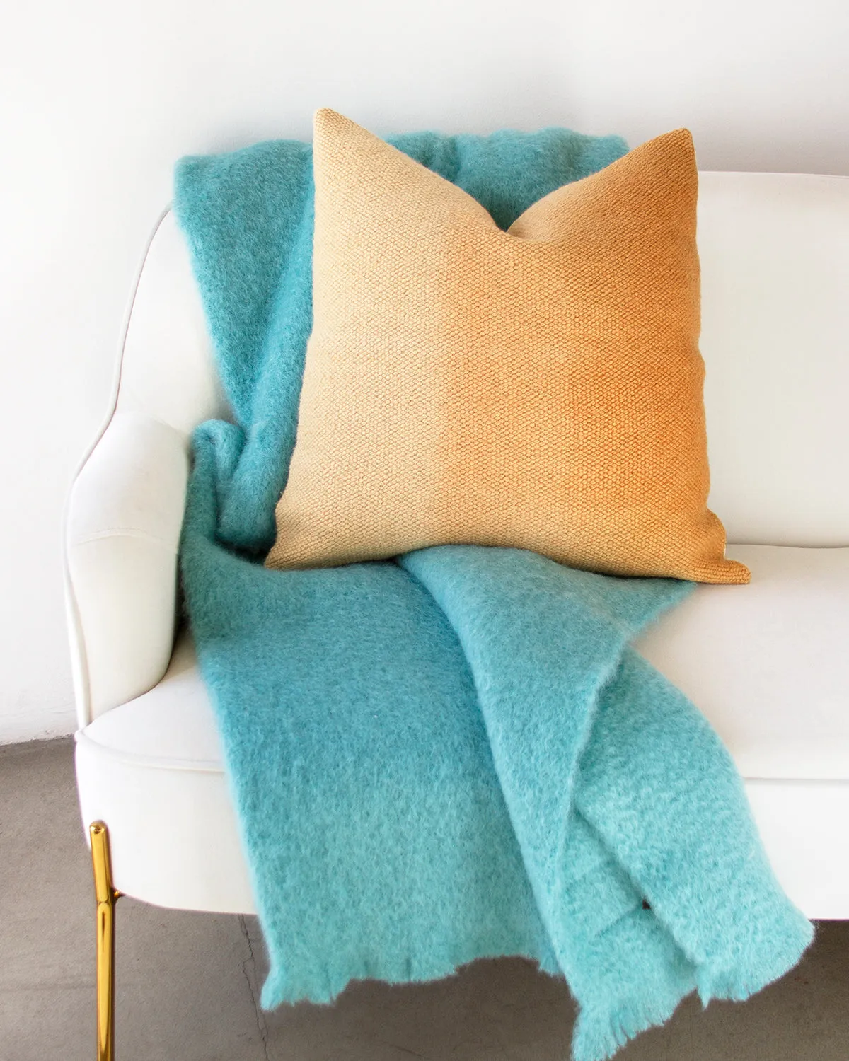 Aquamarine Mohair Blanket Throw