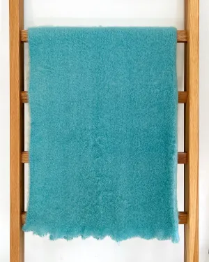 Aquamarine Mohair Blanket Throw