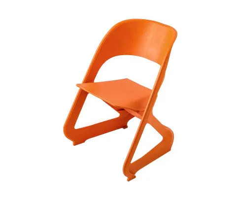 ArtissIn Set of 4 Dining Chairs Office Cafe Lounge Seat Stackable Plastic Leisure Chairs Orange