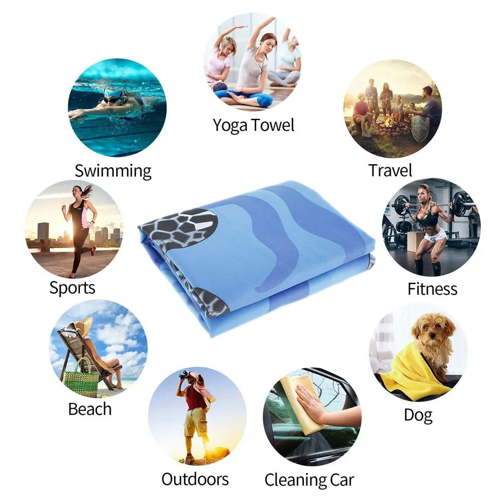 Beach Towel Sand Free Pool Towel Blanket Extra Large Quick Dry Lightweight Super Absorbent Printing Bath Towel Outdoor Yoga Mat