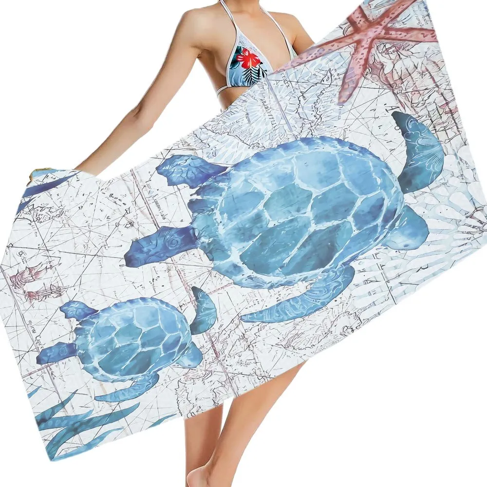 Beach Towel Sand Free Pool Towel Blanket Extra Large Quick Dry Lightweight Super Absorbent Printing Bath Towel Outdoor Yoga Mat