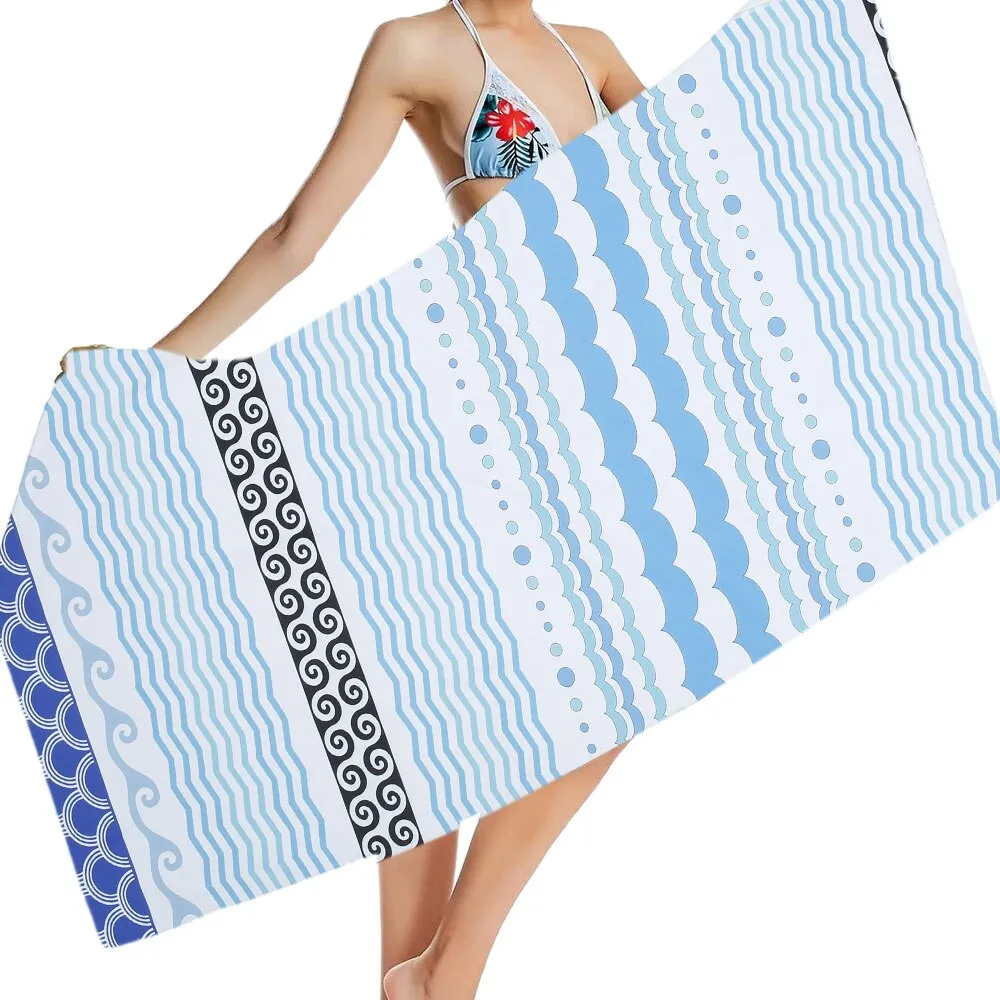 Beach Towel Sand Free Pool Towel Blanket Extra Large Quick Dry Lightweight Super Absorbent Printing Bath Towel Outdoor Yoga Mat