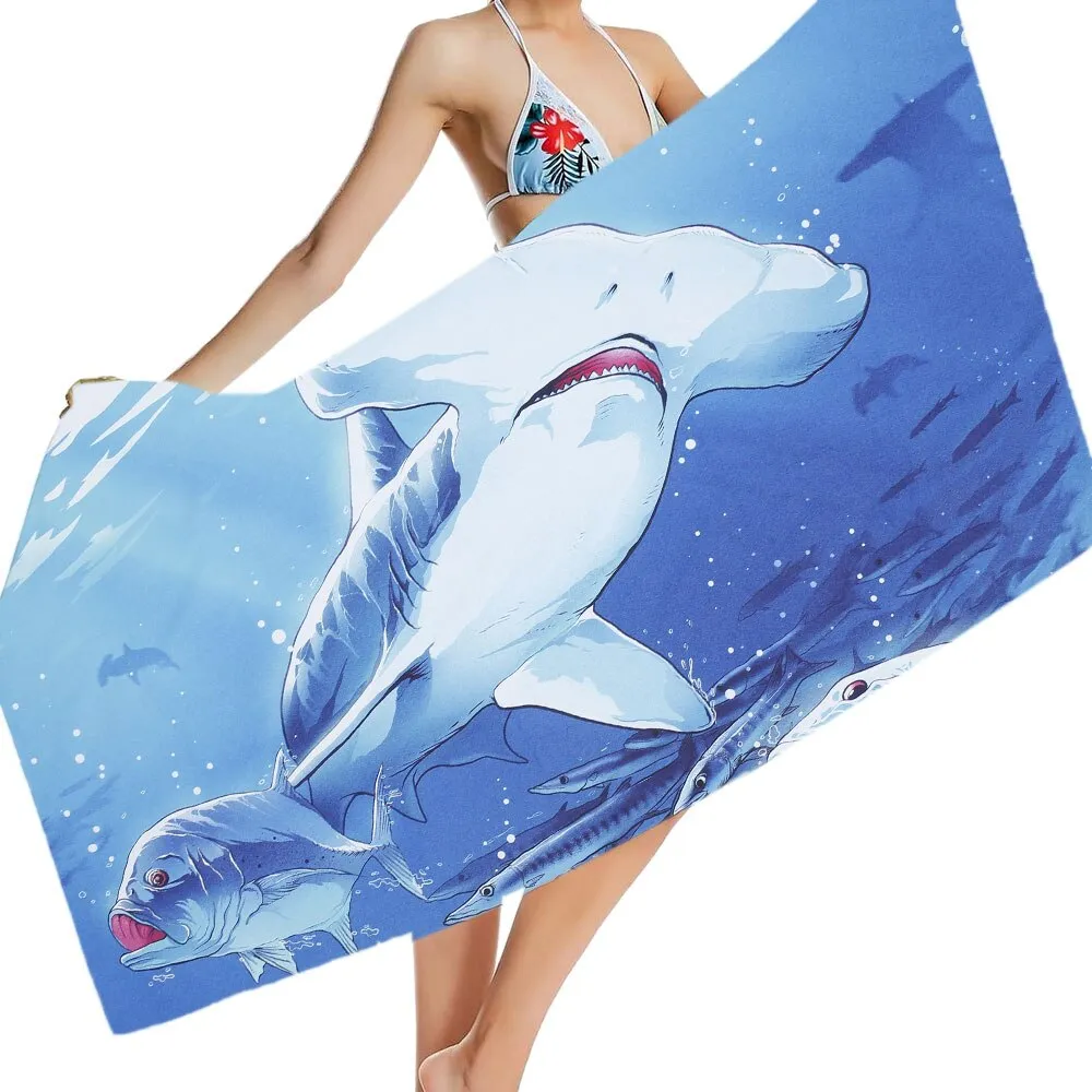 Beach Towel Sand Free Pool Towel Blanket Extra Large Quick Dry Lightweight Super Absorbent Printing Bath Towel Outdoor Yoga Mat