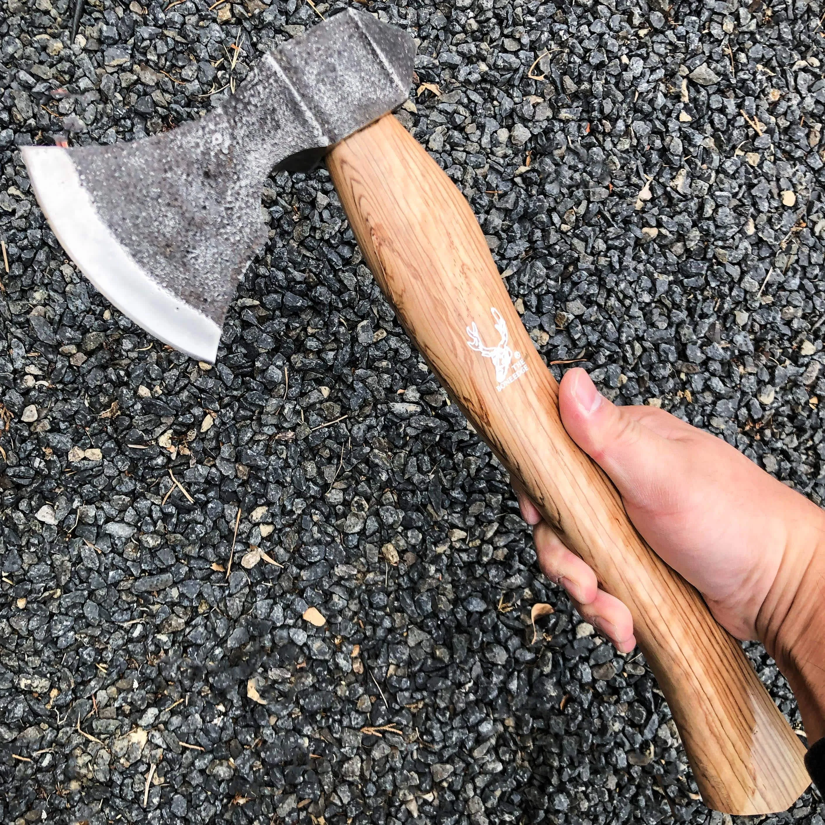 BoneEdge 15" Throwing Tomahawk Wood Axe Forged Blade