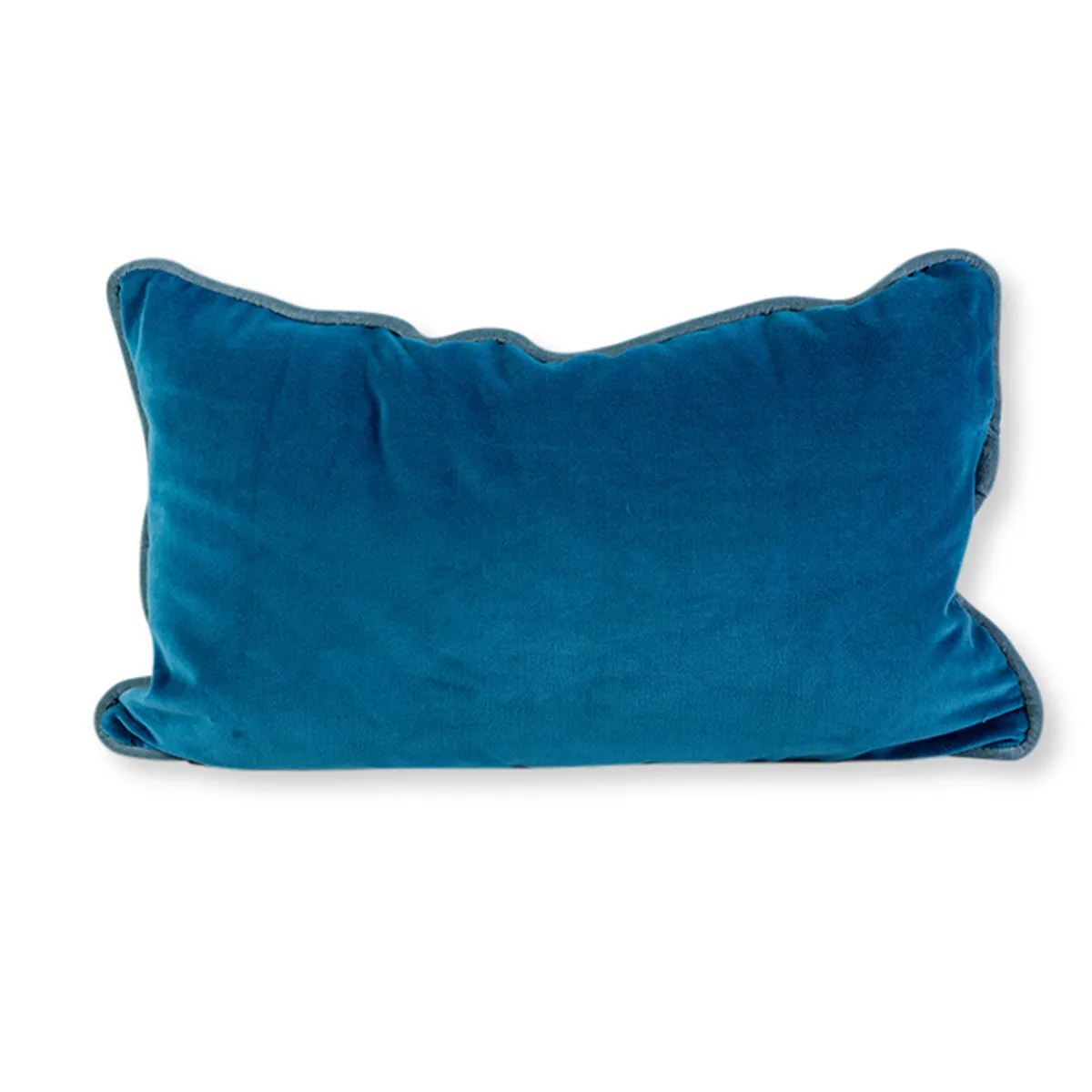 Charliss Velvet Lumbar Pillow - Peacock/Aqua