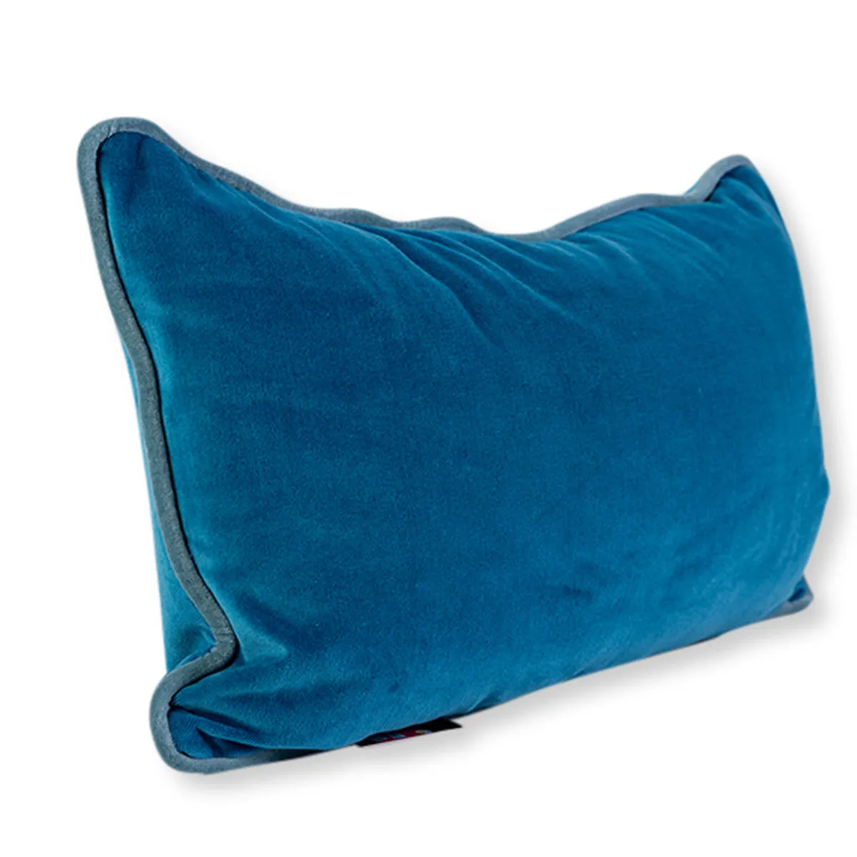 Charliss Velvet Lumbar Pillow - Peacock/Aqua