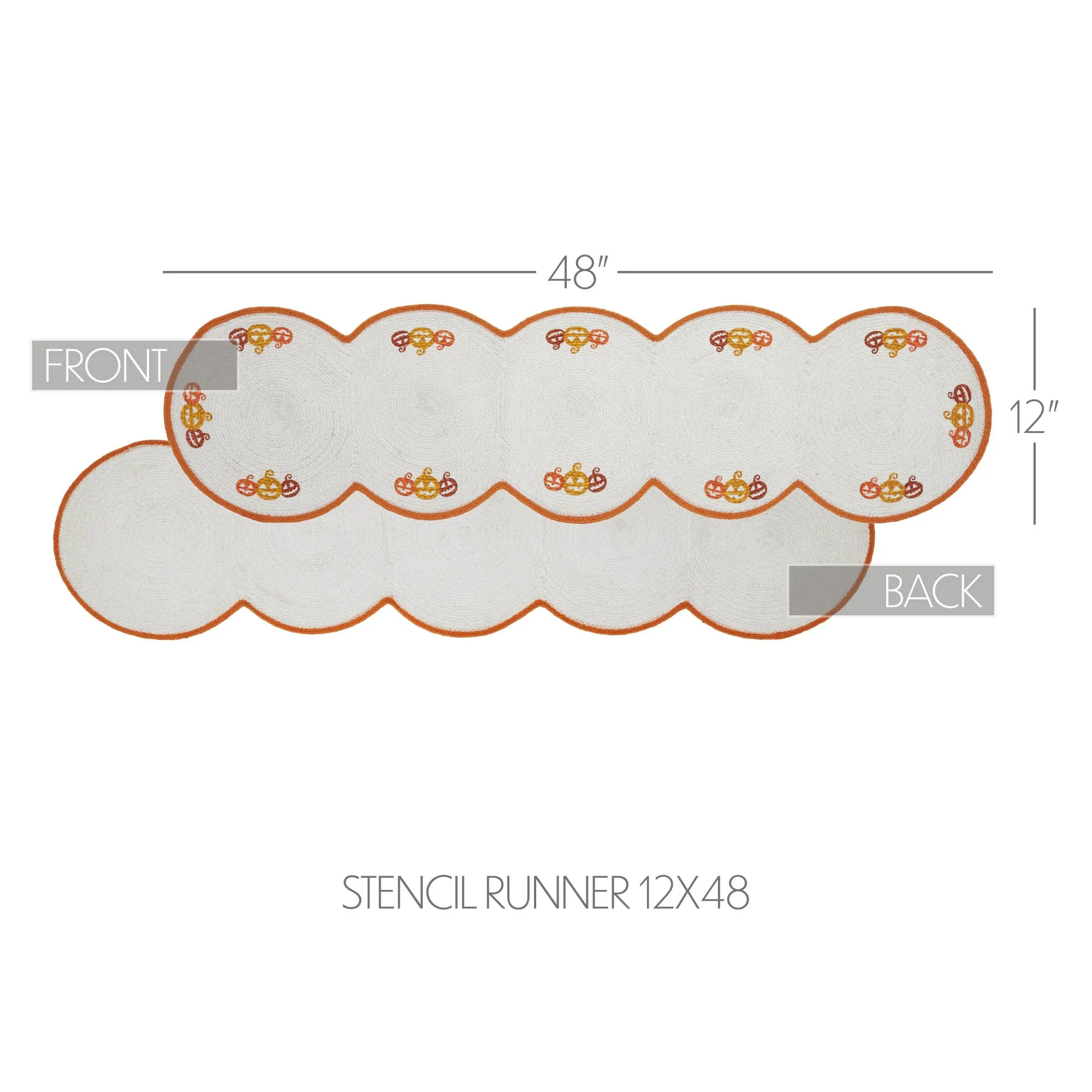 Country Halloween Stencil Runner 12x48