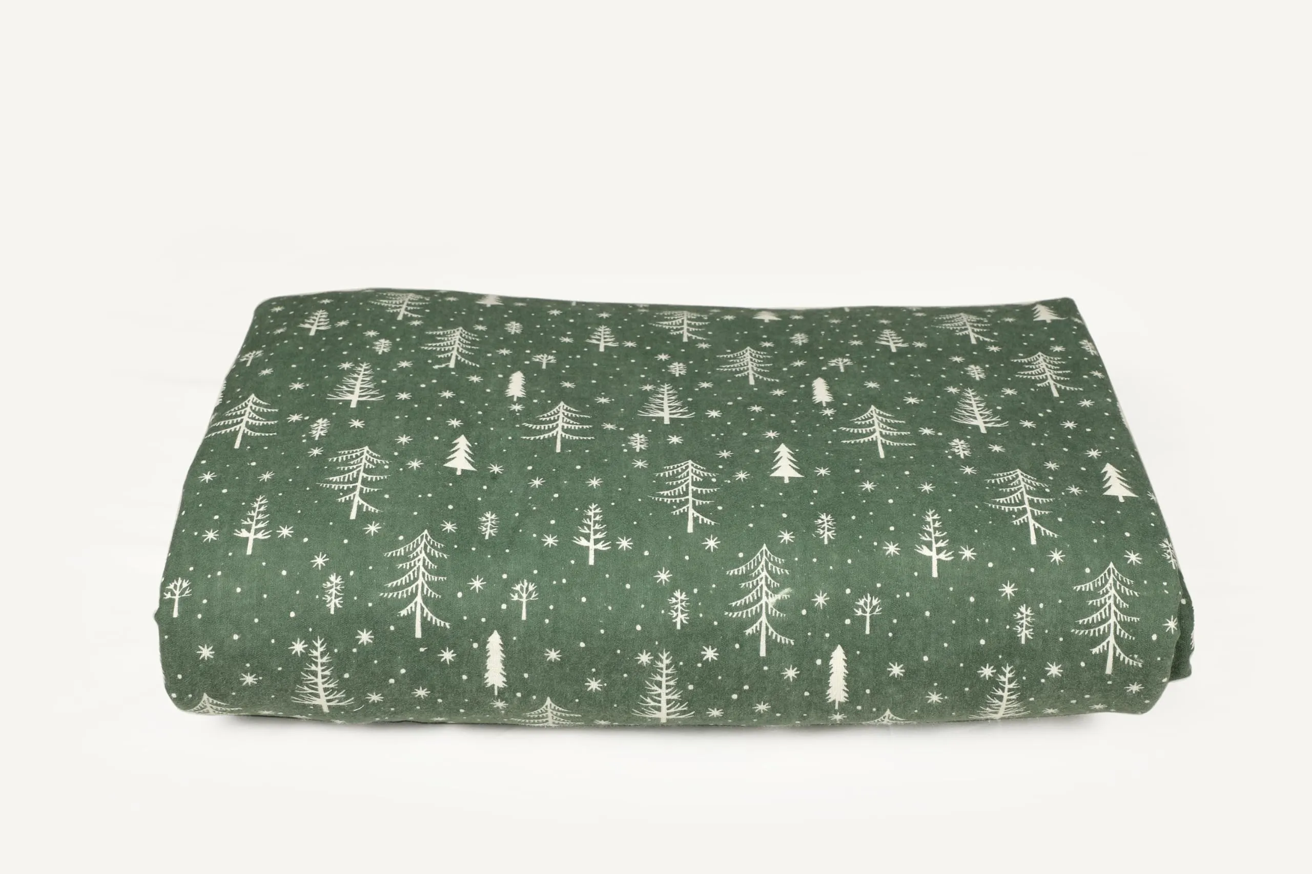 COZY FLANNEL 100% Cotton Blanket Dohar Single Bed Size/AC All Season, 150 GSM 3 Layered Soft Cozy Cool Cotton Blanket, 60 * 78 in (Xmas Tree Design)