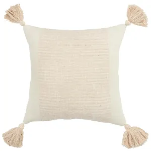 Donny Osmond  20" x 20" Modern Luxury Tan Beige Throw Pillow