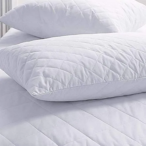 Durafeel Soft Microfiber Quilted Pillow for Sleeping, 17x27 inch, White, Pack of 6