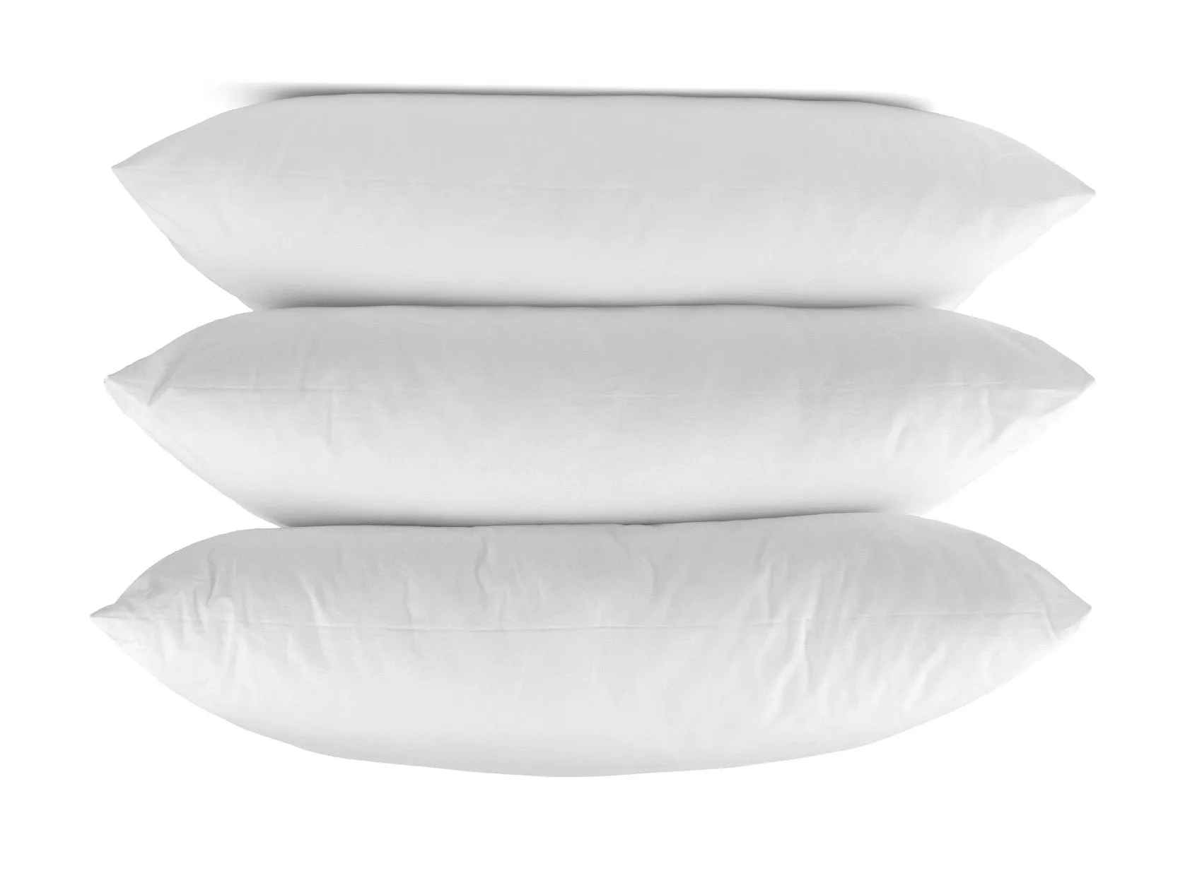 EMBROCO Hollow Fiber Sleeping Pillow | Set of 3 | Soft Microfiber Filled Plush Pillows | Microfiber Soft White Pillows Set of 3