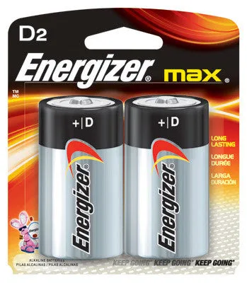 Energizer MAX D Alkaline Battery (2 Per Card)