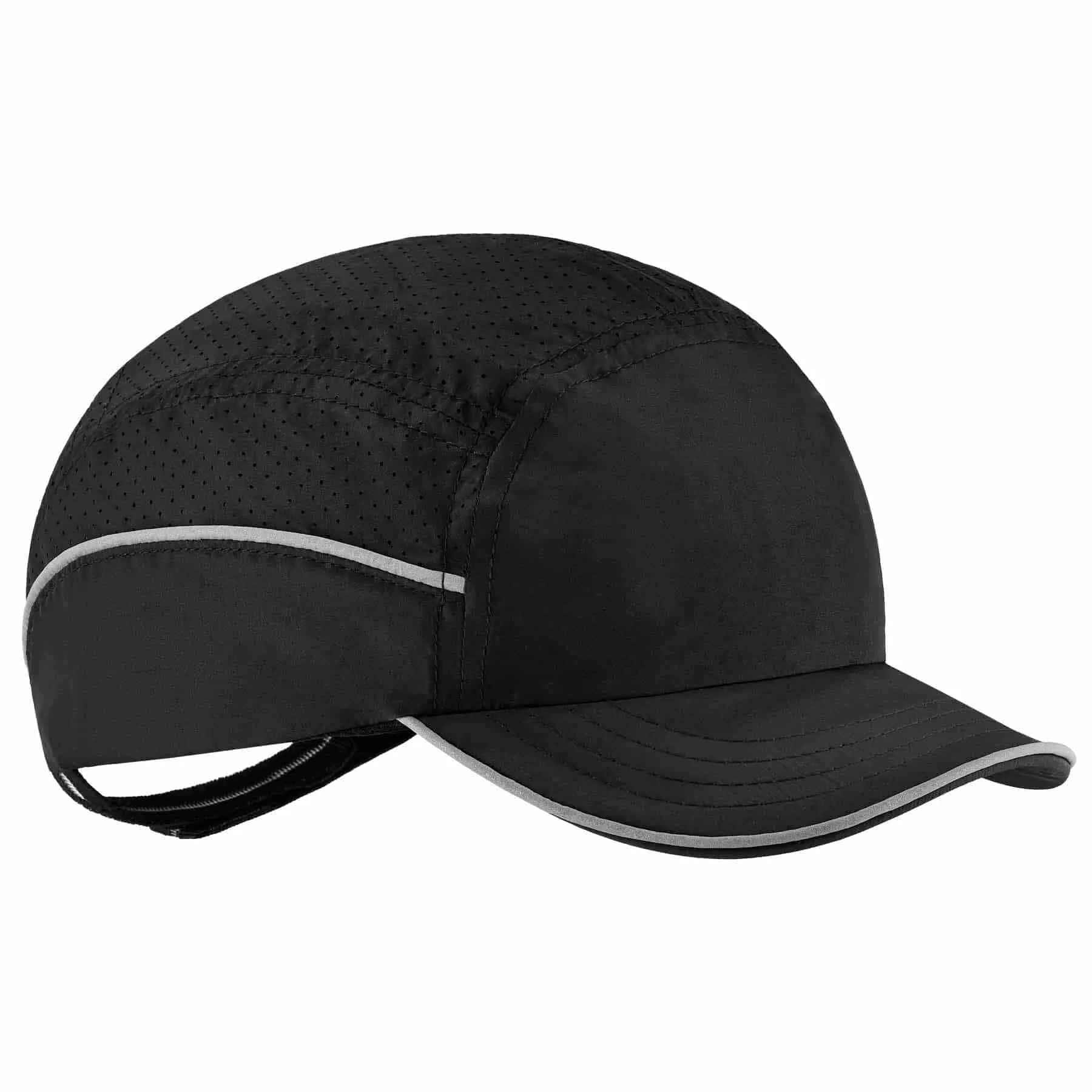 Ergodyne 23368 8965 Short Brim Black Lightweight Bump Cap Hat   LED Lighting