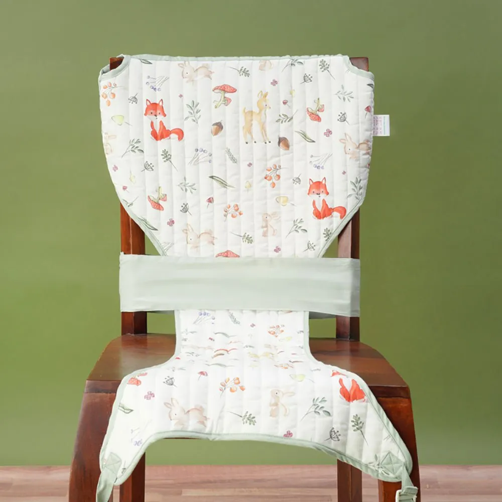 Fancy Fluff Wonder Seat- Portable Baby Seat- Woodland