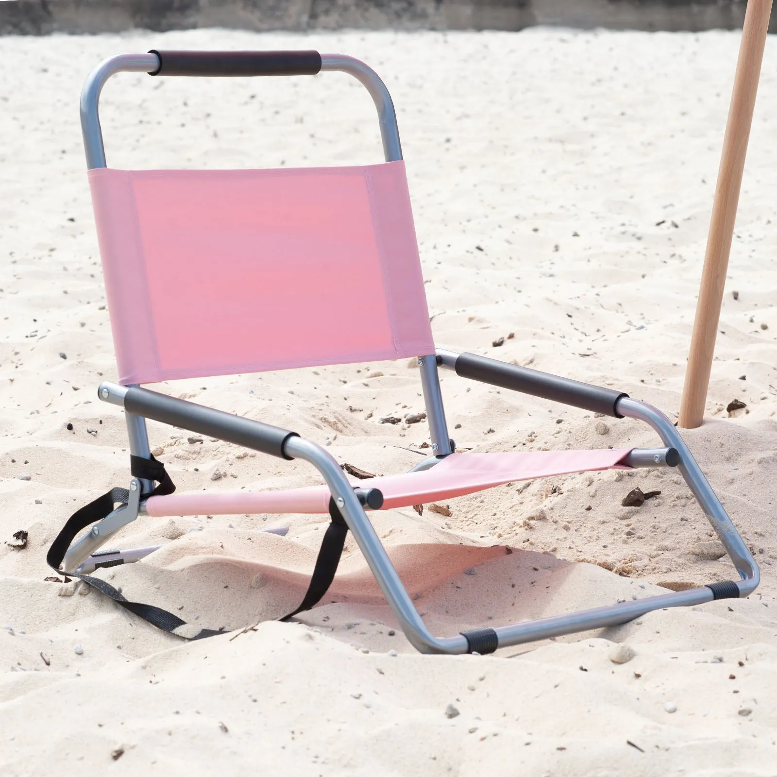 Foldable Low Profile Beach Chairs 2 Pack - Dusty Rose, Havana