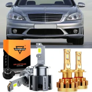 For 2006 Mercedes-Benz S65 AMG with HID headlamps LED Light Bulbs High Low Beam Bundle