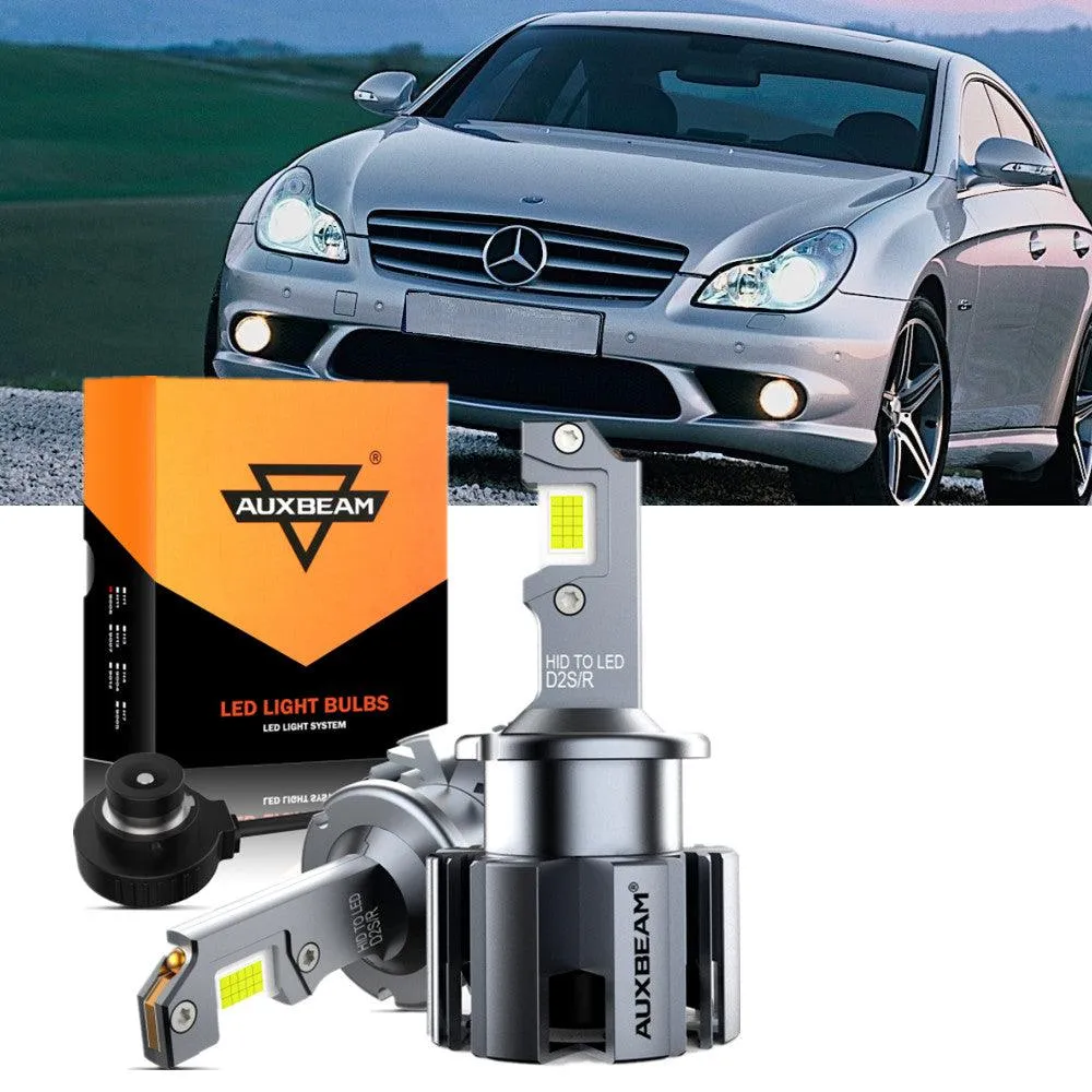 For 2007-2011 Mercedes-Benz CLS63 AMG with HID headlamps LED Light Bulbs High Low Beam Bundle