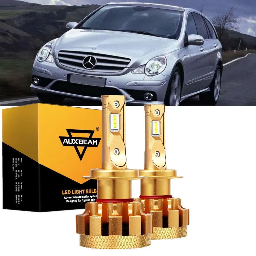 For 2007 Mercedes-Benz R63 AMG with HID headlamps LED Light Bulbs High Low Beam Bundle