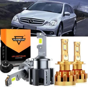 For 2007 Mercedes-Benz R63 AMG with HID headlamps LED Light Bulbs High Low Beam Bundle