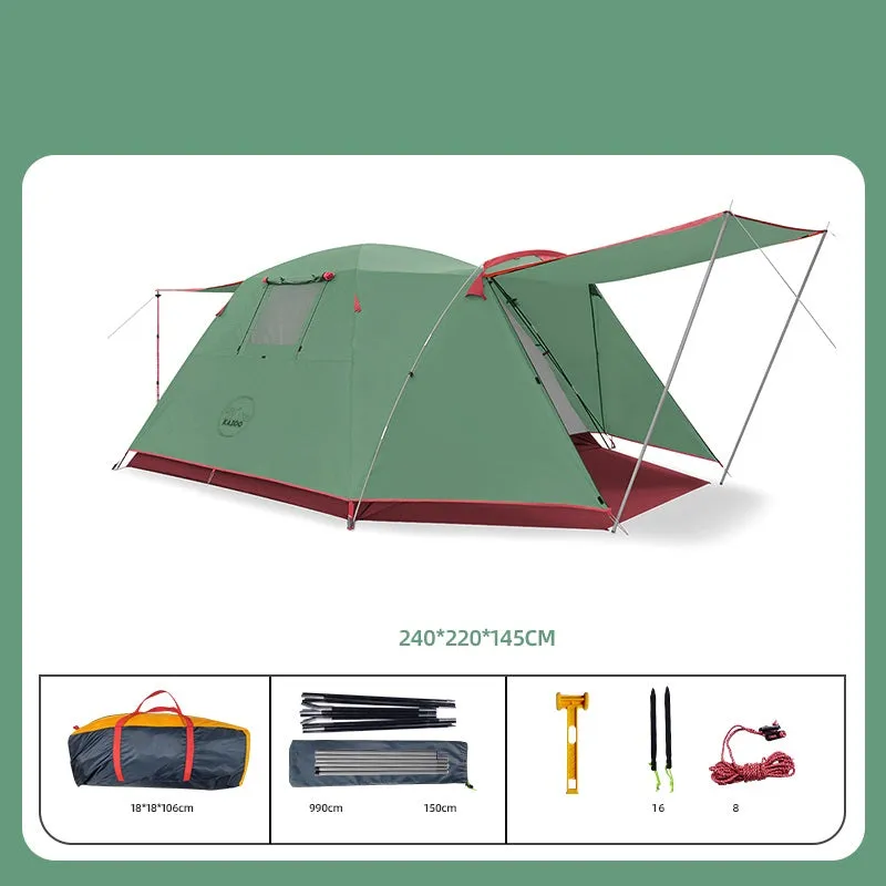 Four Person Outdoor Camping Space Folding And Thickening Tent Rain And Sun Proof Outdoor