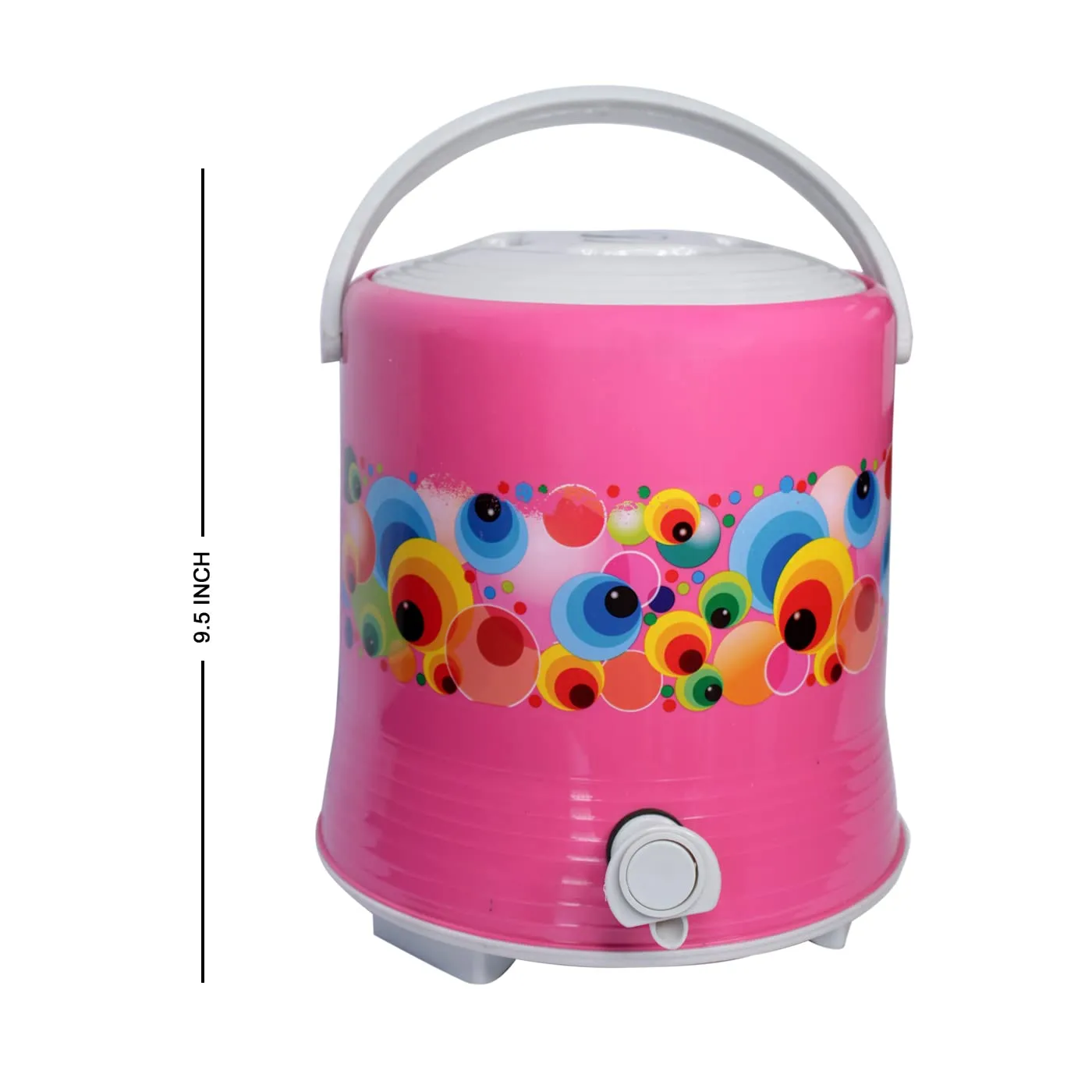 Glan Water Cooler/Camper/Storage Jug with A Handle and A Tap in Multicolor for Kitchen/Home (4 Liter)