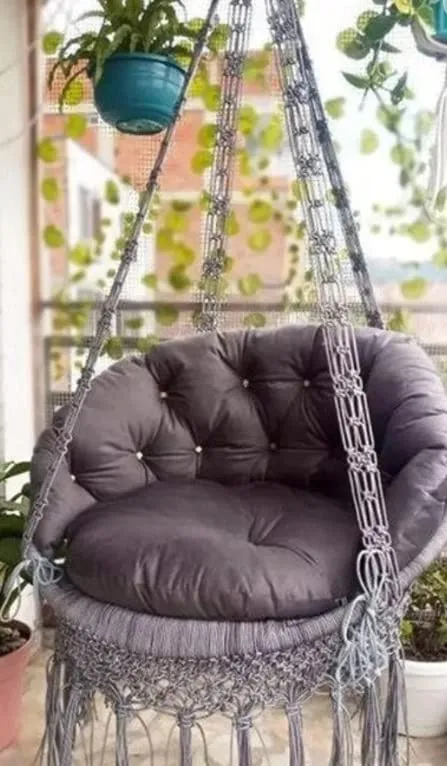 Handmade Luxurious Macrame Hammock Chair, Macrame Round Swing