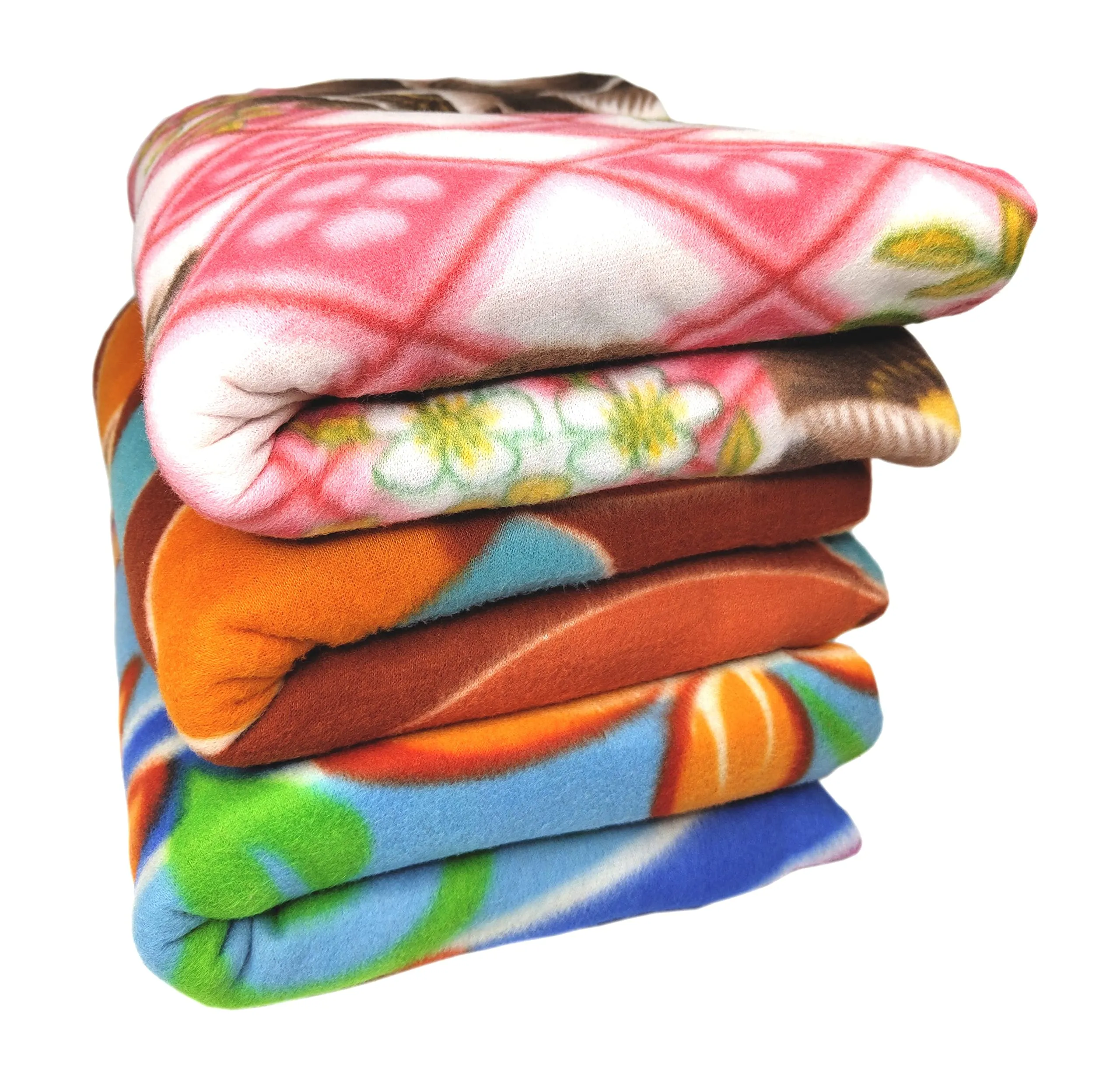 HOMIEE Printed Polar Fleece Blanket - Soft & Cozy All-Season Blanket for Double Bed | Ultra-Soft Machine Washable, Durable & Lightweight | Ideal for Winter & Summer Use (Pack of 3, 600 gm Each)