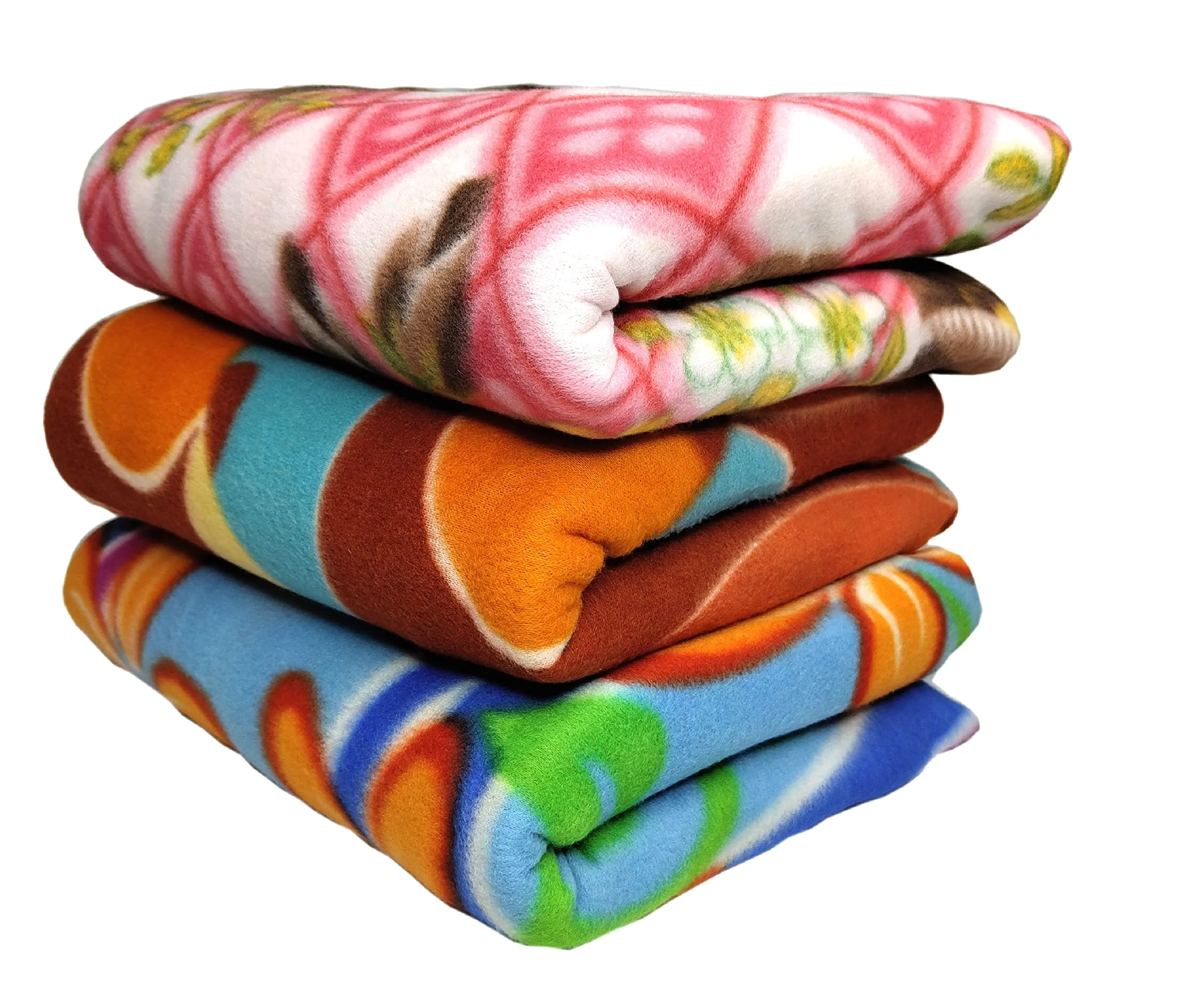 HOMIEE Printed Polar Fleece Blanket - Soft & Cozy All-Season Blanket for Double Bed | Ultra-Soft Machine Washable, Durable & Lightweight | Ideal for Winter & Summer Use (Pack of 3, 600 gm Each)