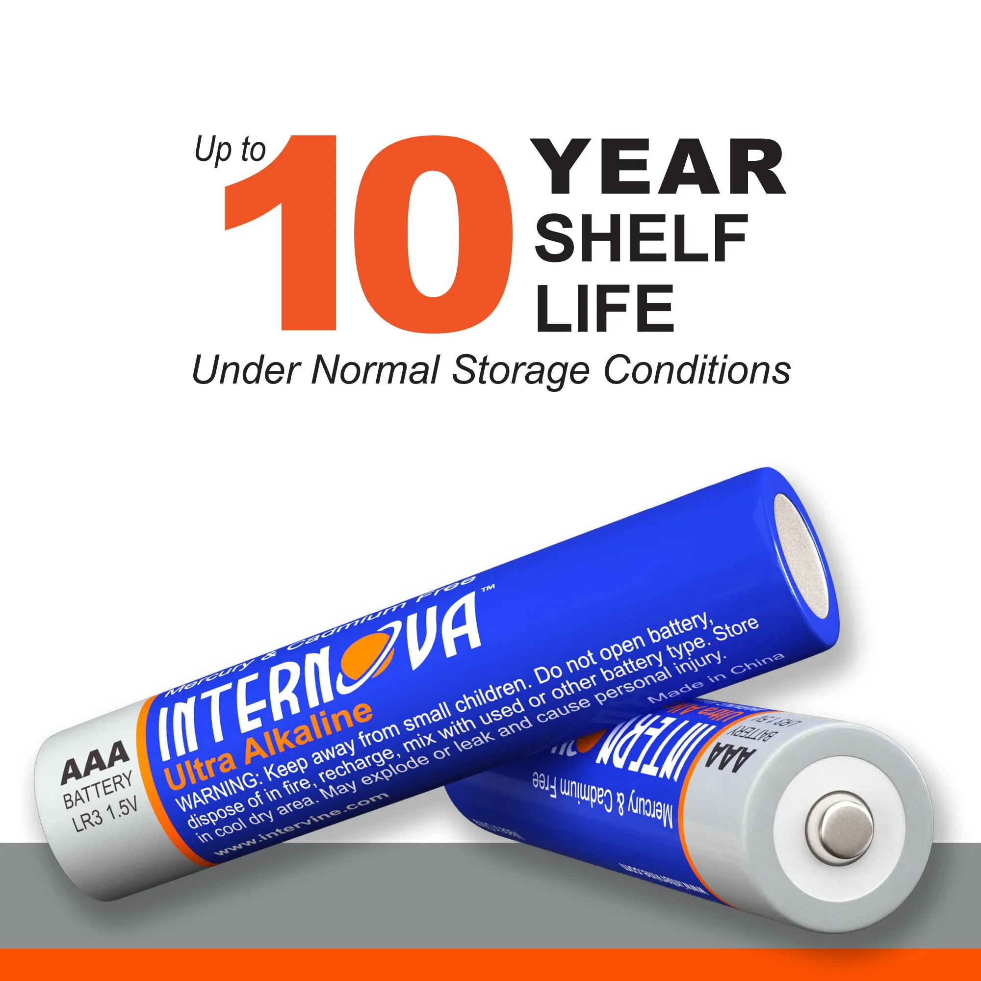 Internova Ultra Alkaline AAA Batteries, Triple A LR3 1.5V Cell High Performance, 40 Pack