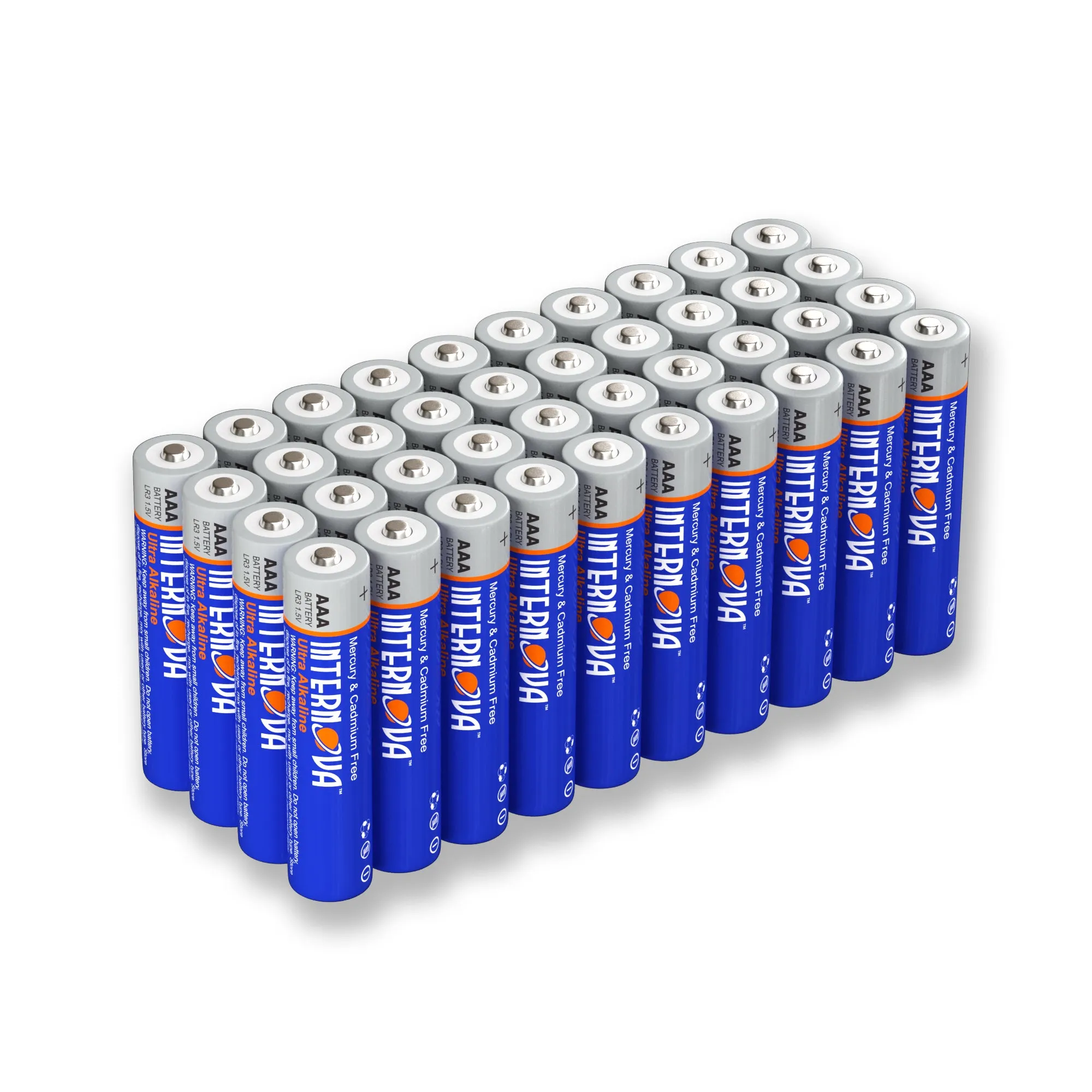 Internova Ultra Alkaline AAA Batteries, Triple A LR3 1.5V Cell High Performance, 40 Pack