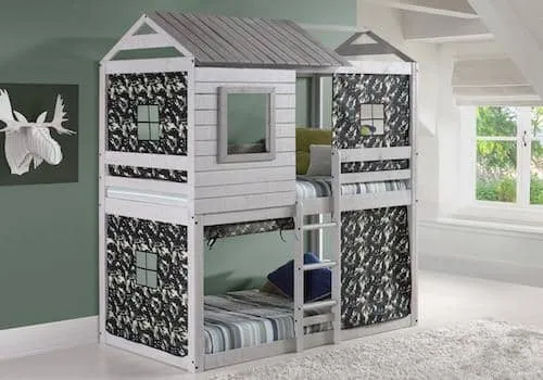 Jackson Fort Bunk Bed with Camo Tent