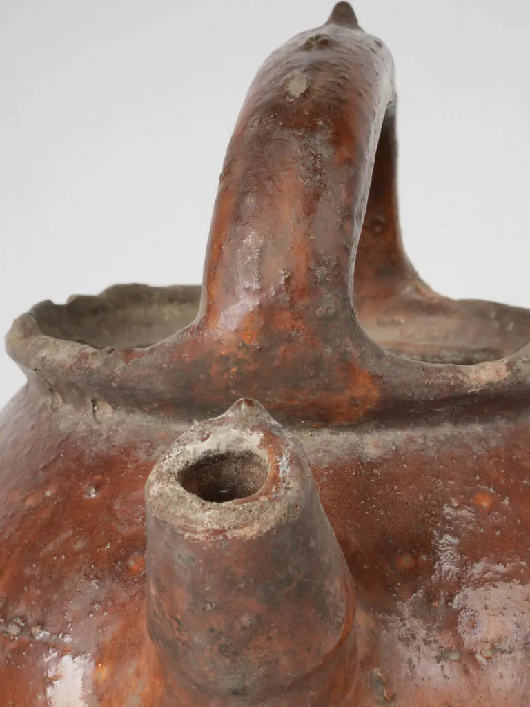 Large Brown Glazed Cruche for Water, Dordogne, Late 19th Century 15"