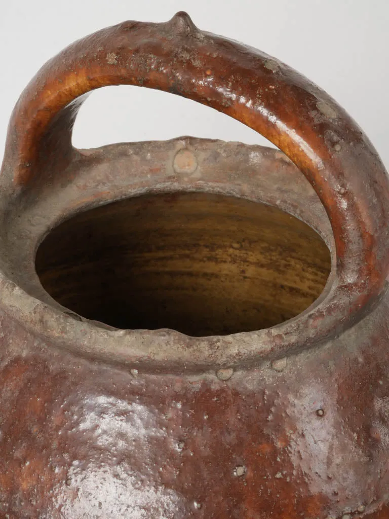 Large Brown Glazed Cruche for Water, Dordogne, Late 19th Century 15"