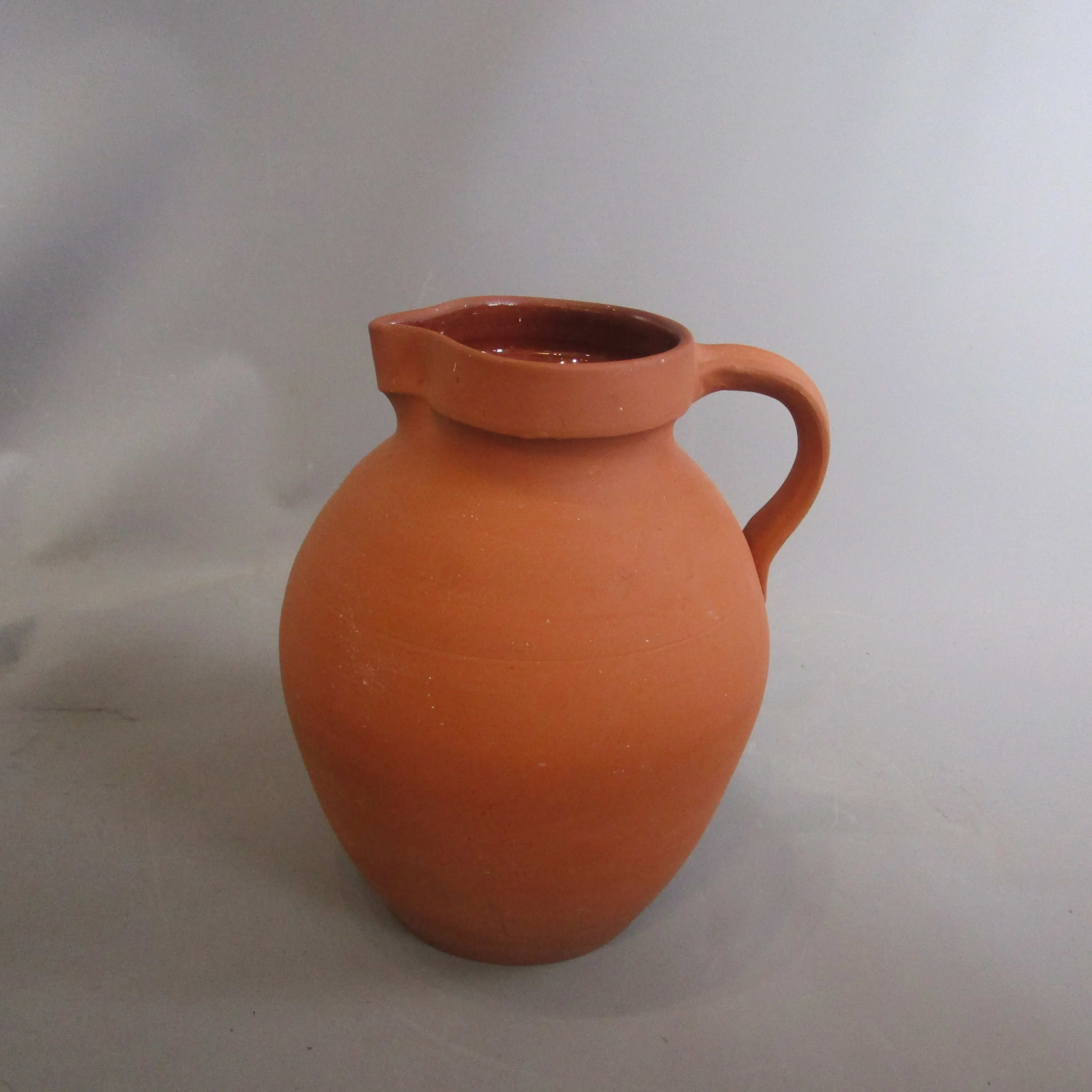 Large Terracotta And Slip Glazed Jug Antique Art Deco c1920