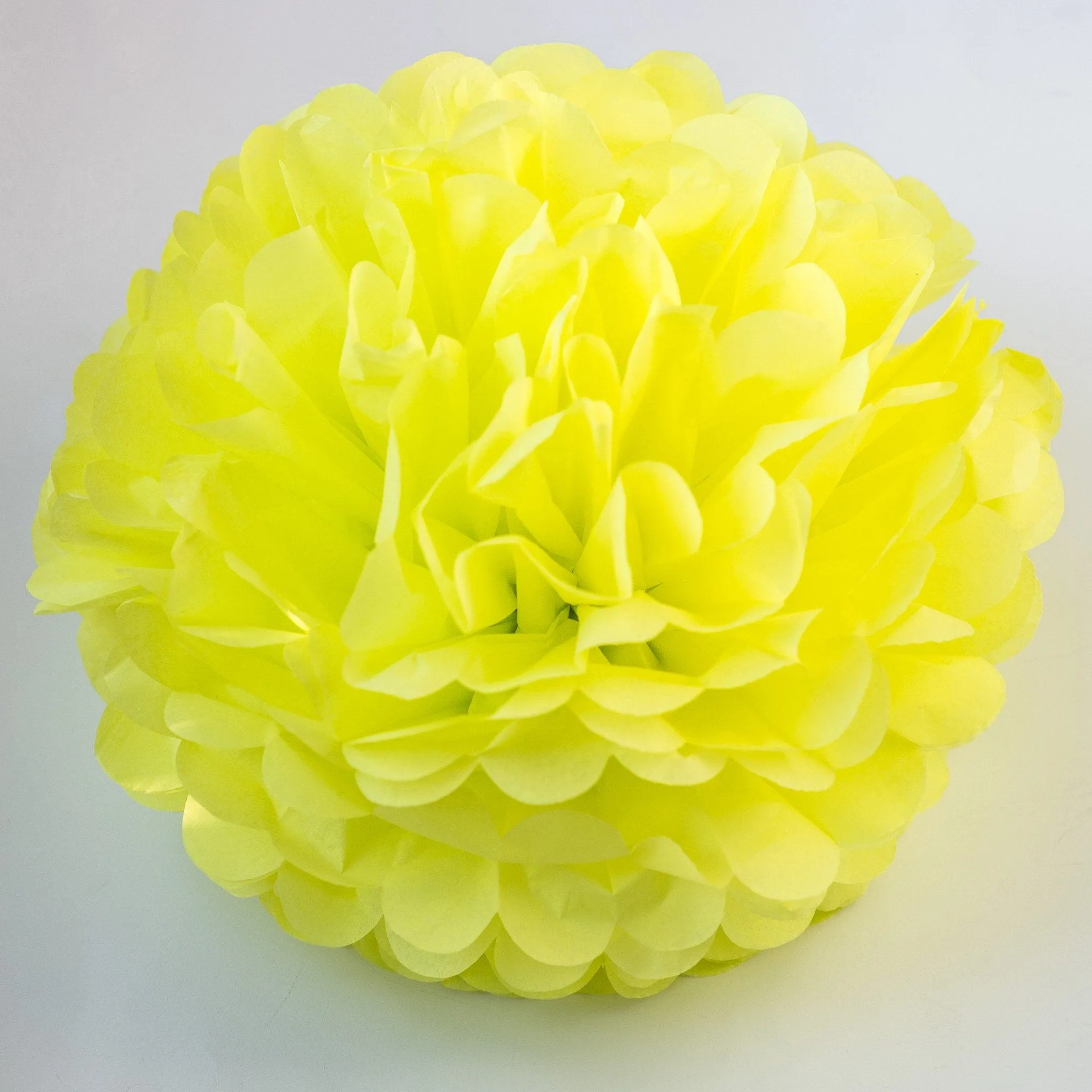 Limon tissue paper pom poms - neon bright