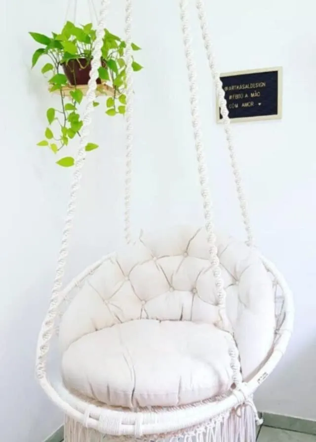 Macrame Hammock Chair, Macrame Round Swing