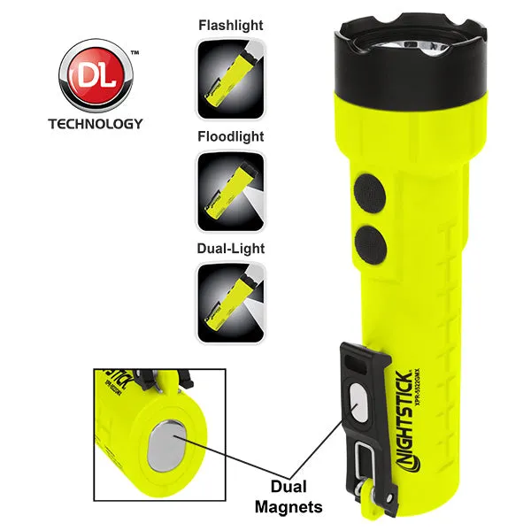 NIGHTSTICK XPR-5522GMX Intrinsically Safe Rechargeable Dual-Light™ Flashlight w/Dual Magnets