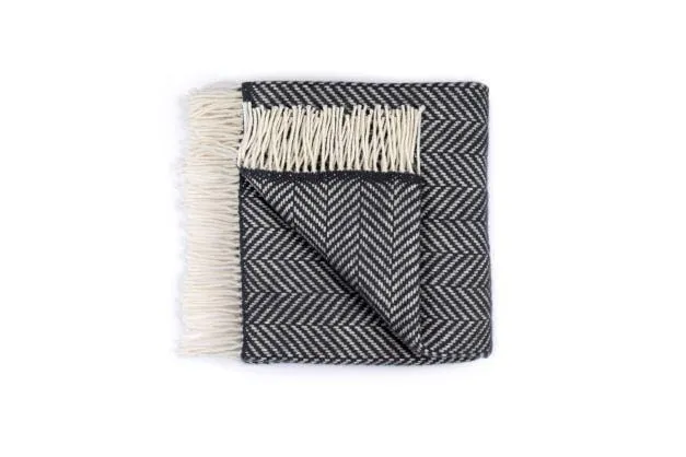 Nordic Herringbone blanket - Dark Grey