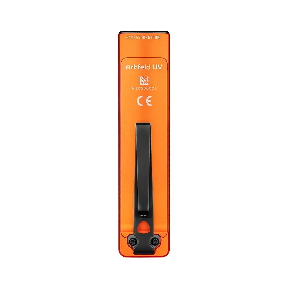 Olight Arkfeld UV - White Light and UV Dual Light Sources Flashlight - Orange CW (5700~6700K)