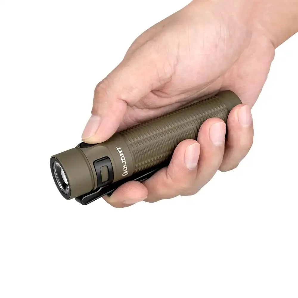 Olight Baton 3 Pro Max Powerful EDC Flashlight - Magnesium Alloy Desert Tan