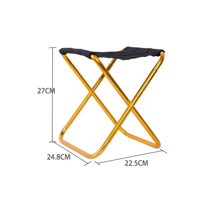 Outdoor Portable Camping Folding Chair 7075 Aluminum Alloy Fishing Barbecue Stool, Size: 24.5x22.5x27cm(Red)